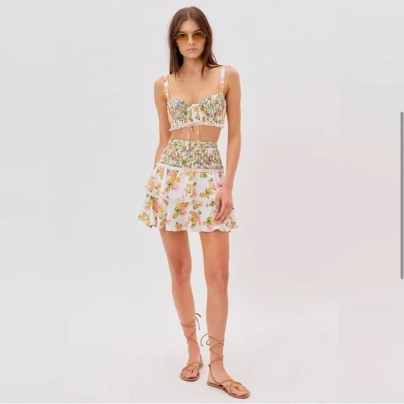 NEW Full Rosalyn Bra and Skirt Set For Love and Lemons 🍋❤️ - Picture 1 of 5